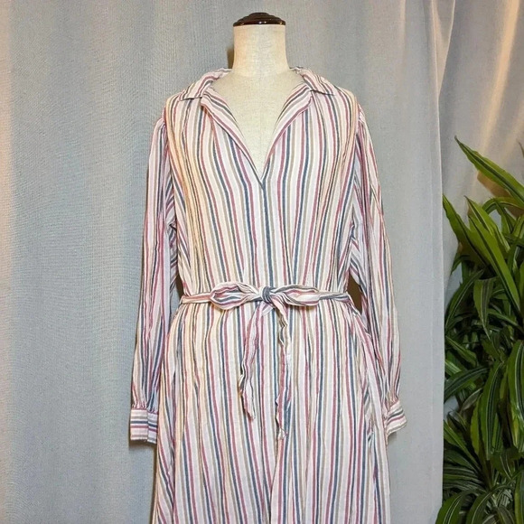 XiRENA Striped Midi Dress - Pink and Blue - Picture 4 of 8